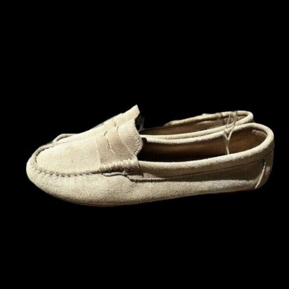 🌻Enzo Tesoti 82585 Light Khaki Tan Suede Penny Loafers Driving Shoes Size 40 - Picture 3 of 10
